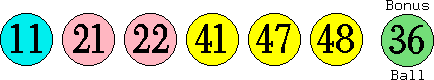 11 21 22 41 47 48 (36)