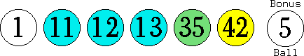 01 11 12 13 35 42 (05)
