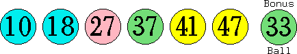 10 18 27 37 41 47 (33)