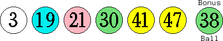 03 19 21 30 41 47 (38)