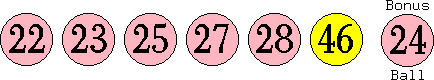 22 23 25 27 28 46 (24)