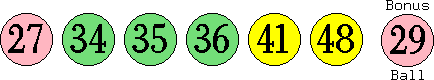 27 34 35 36 41 48 (29)