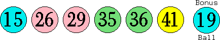 15 26 29 35 36 41 (19)