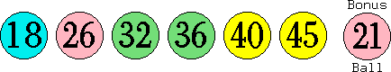 18 26 32 36 40 45 (21)