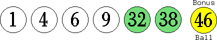 01 04 06 09 32 38 (46)