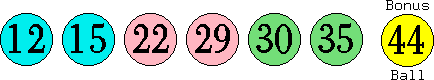 12 15 22 29 30 35 (44)