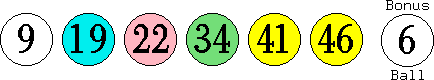 09 19 22 34 41 46 (06)