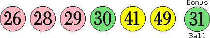 26 28 29 30 41 49 (31)