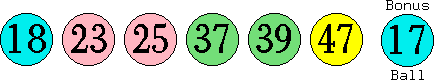 18 23 25 37 39 47 (17)