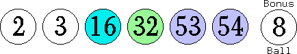 02 03 16 32 53 54 (08)