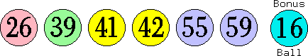 26 39 41 42 55 59 (16)