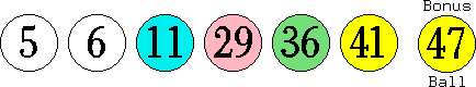 05 06 11 29 36 41 (47)