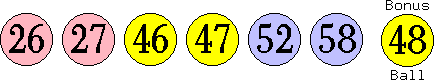 26 27 46 47 52 58 (48)