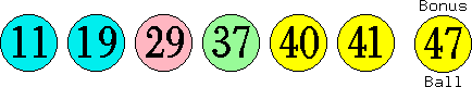 11 19 29 37 40 41 (47)