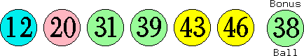 12 20 31 39 43 46 (38)