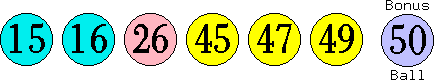 15 16 26 45 47 49 (50)