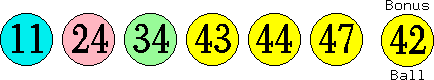 11 24 34 43 44 47 (42)
