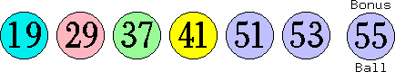 19 29 37 41 51 53 (55)