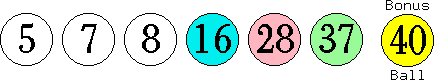 05 07 08 16 28 37 (40)