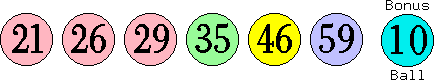 21 26 29 35 46 59 (10)