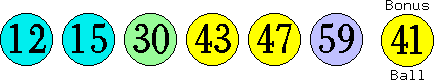 12 15 30 43 47 59 (41)
