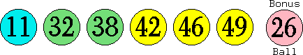 11 32 38 42 46 49 (26)