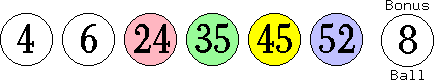 04 06 24 35 45 52 (08)