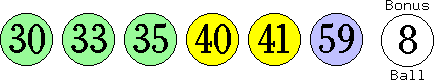 30 33 35 40 41 59 (08)