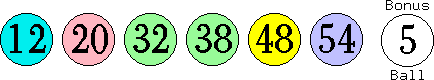 12 20 32 38 48 54 (05)