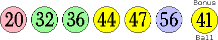 20 32 36 44 47 56 (41)