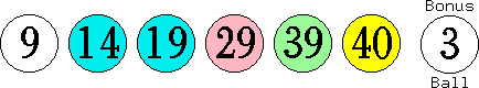 09 14 19 29 39 40 (03)