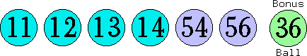 11 12 13 14 54 56 (36)