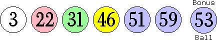 03 22 31 46 51 59 (53)