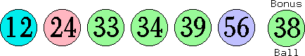12 24 33 34 39 56 (38)