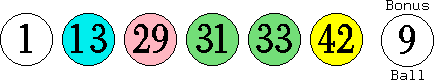 01 13 29 31 33 42 (09)