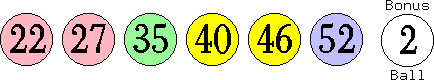 22 27 35 40 46 52 (02)