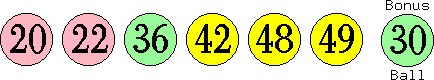 20 22 36 42 48 49 (30)