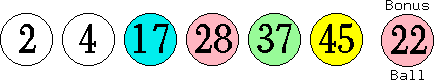02 04 17 28 37 45 (22)