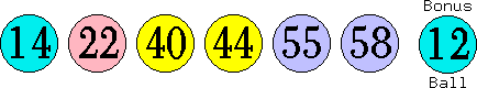 14 22 40 44 55 58 (12)