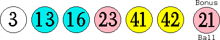 03 13 16 23 41 42 (21)