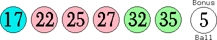 17 22 25 27 32 35 (05)
