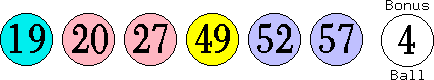 19 20 27 49 52 57 (04)