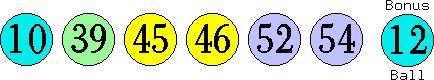 10 39 45 46 52 54 (12)