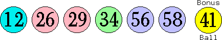 12 26 29 34 56 58 (41)