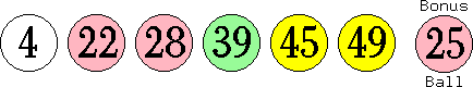 04 22 28 39 45 49 (25)