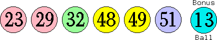 23 29 32 48 49 51 (13)