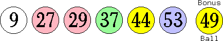 09 27 29 37 44 53 (49)