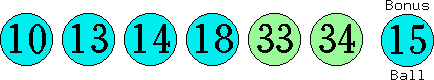 10 13 14 18 33 34 (15)