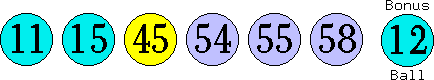 11 15 45 54 55 58 (12)