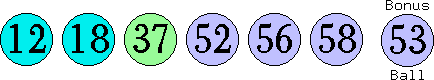 12 18 37 52 56 58 (53)